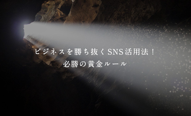 ビジネスを勝ち抜くSNS活用法！ 必勝の黄金ルール