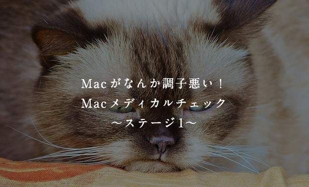 Macがなんか調子悪い！Macメディカルチェック〜ステージ1〜